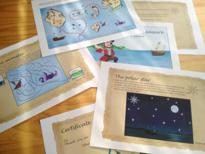 Various treasure hunt pages.